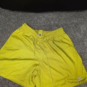 Nike Men's Yellow and Green Swim-briefs-shorts